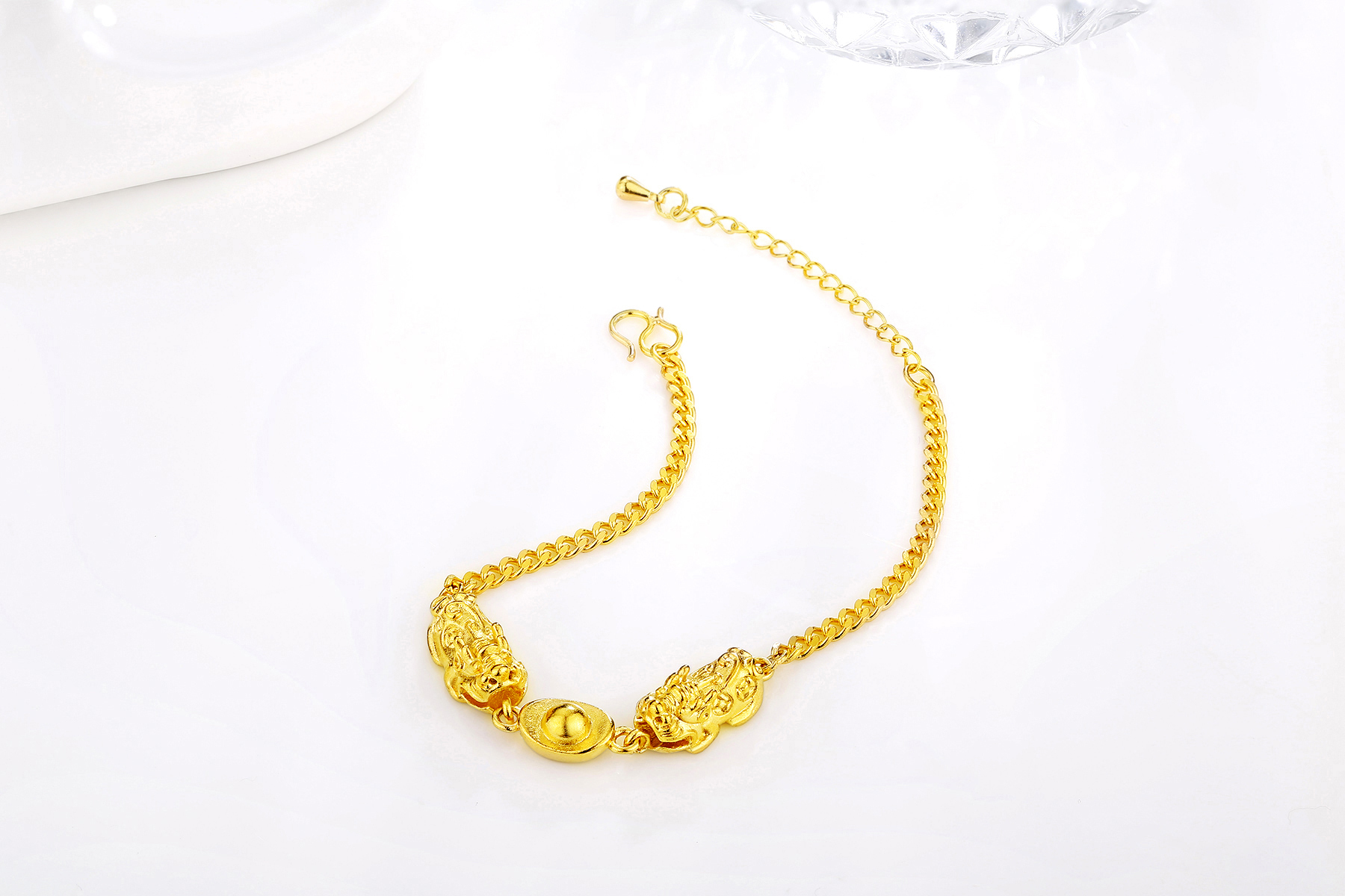 Vòng đeo tay thiên nga vàng nguyên chất 24k vàng 貔貅 vòng tay 999 mẫu vàng đầy đủ nữ để gửi nhẫn bông tai - Vòng đeo tay Cuff vòng tay Cuff