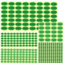 Environmentally friendly self-adhesive paper ROHS green label rohs oval green bottom labeling QCPASSED defective product label paper