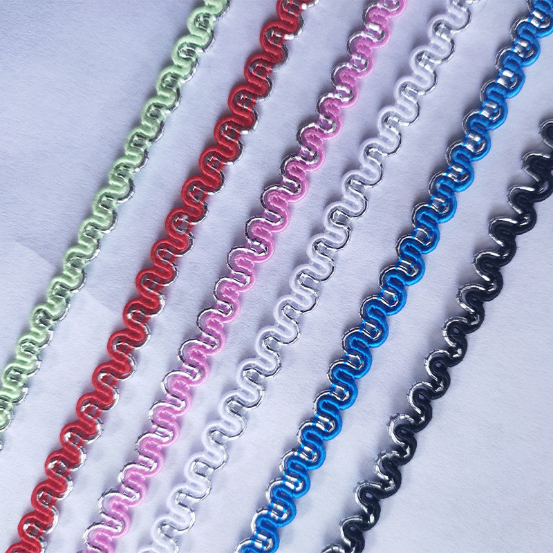 m type wave webbing water soldier lace lace cloth Miao accessories Buyi ethnic clothing decoration Miao embroidered flowers 0 5