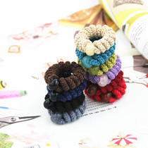 South Koreas New spiral Hairband plush telephone line head rope does not wrap hair belt