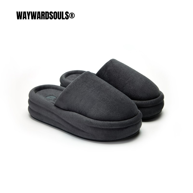 Waywardsouls Street Fashion Comfortable Soft Elastic Height-Increasing Non-Slip Concn Mule Conch Slippers
