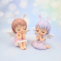Creative cute angel girl baking cake decoration ornaments internet celebrity girls bedroom childrens room decoration ornaments