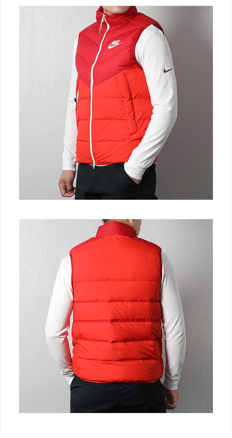 Nike Nike Men 2018 Winter New Quần áo thể thao Windproof Ấm đứng Cổ áo xuống Vest 928860-687 áo thun thể thao