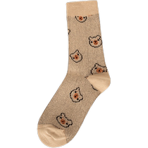 Lanbu blue step mens socks and womens socks winter new fitness training sports socks casual high-top socks long socks trendy