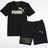 Puma, спортивный спортивный костюм, футболка с коротким рукавом, шорты, штаны