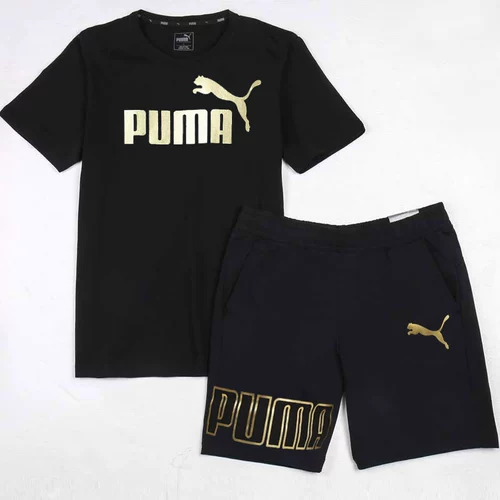 Puma, спортивный спортивный костюм, футболка с коротким рукавом, шорты, штаны