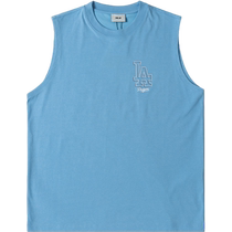 MLB official round neck sleeveless T-shirt for men 2024 summer new breathable and comfortable sportswear loose training vest