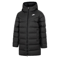 Nike official website womens outerwear 2024 new sportswear mid-length windproof thickened hooded down jacket
