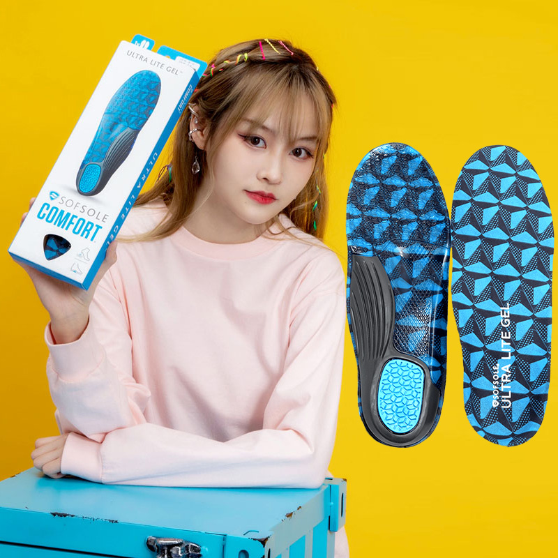 SOSole Shu foot speed music insole male and female sports running shoes soft gel shock absorbing cushion breathable foot cushion-Taobao