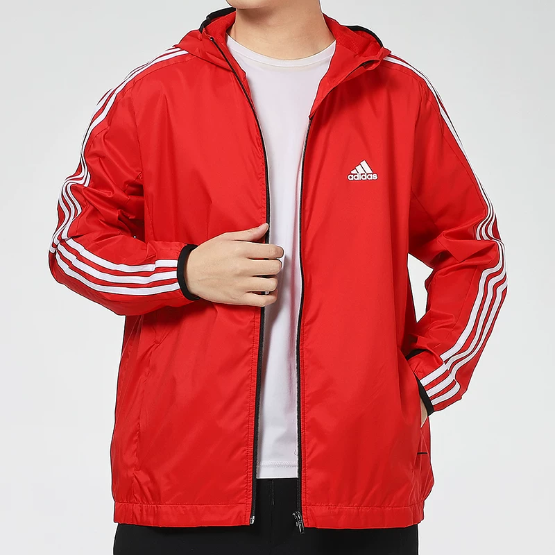 Мужская осенняя куртка Adidas, спортивный костюм с капюшоном, ветроустойчивое тонкое trench coat