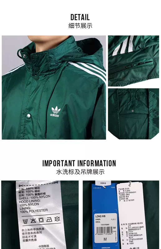 Áo khoác Adidas Adidas clover nam 2019 mùa thu mới áo khoác thể thao FL0012 - Áo khoác thể thao / áo khoác