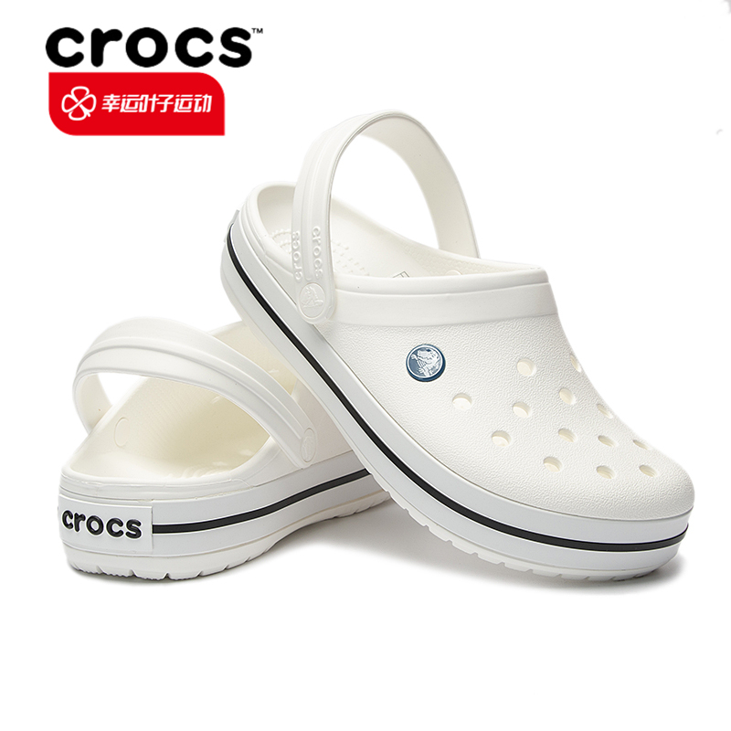 Crocs White Clogs Men's Shoes Women's Shoes 2026 Summer New Sports Sandals Casual Beach Slippers