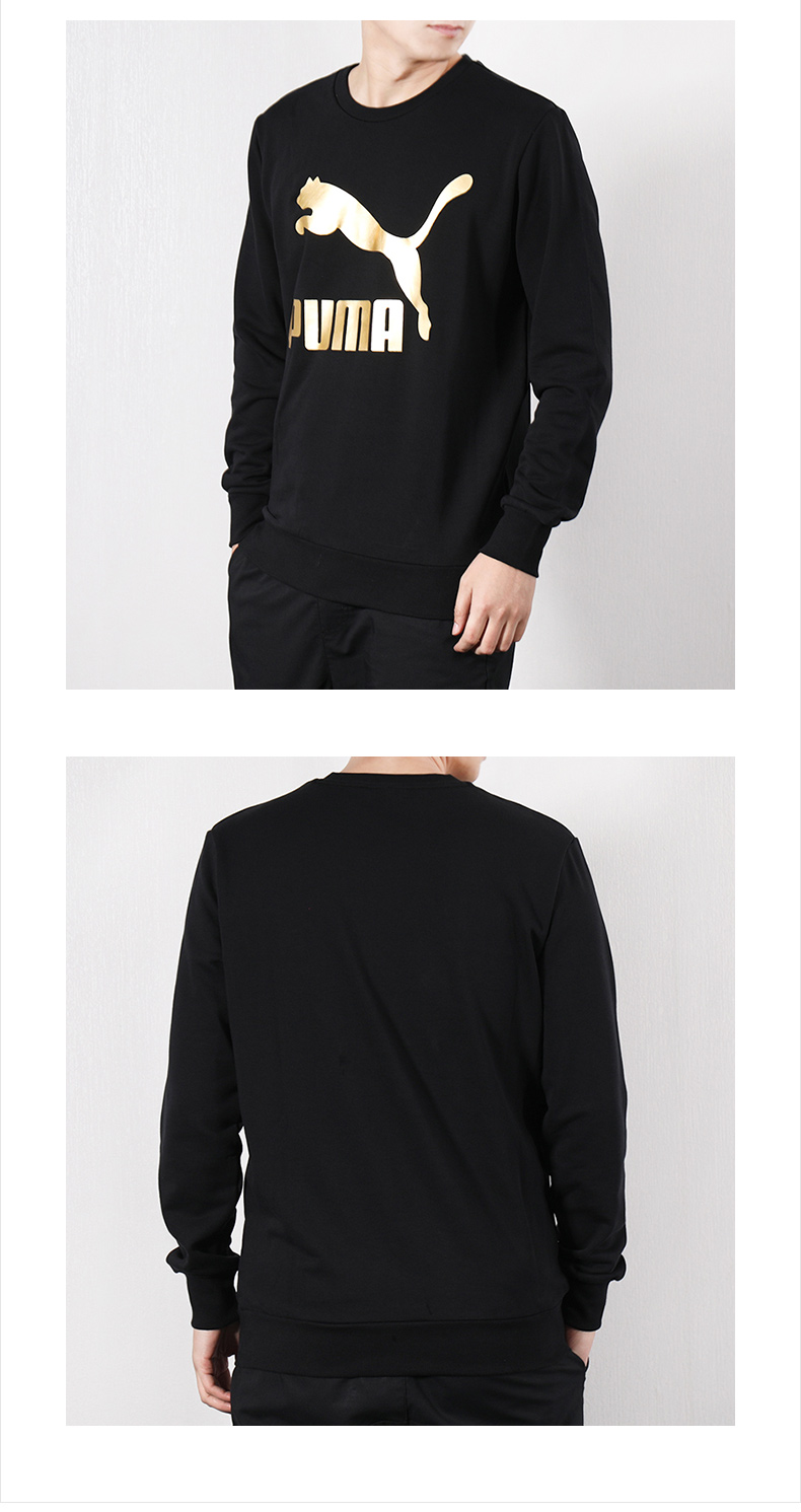 PUMA Hummer Quần áo nam nữ 2019 Mùa xuân Mới Quần áo thể thao Áo khoác cổ tròn - Thể thao lông cừu / jumper aothudong