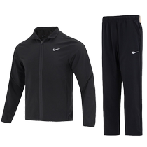 Nike Flagship Store Sports Suit Mens Training Fitness Jacket Shuttle Woven Jacket Straight Barrel Pants Trousers Long Pants Two Sets