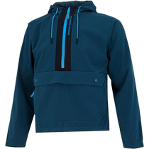 Under Armor UA woven hooded sweatshirt mens new half-zip loose sportswear training running pullover top