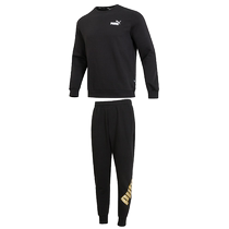 PUMA Puma fleece suit mens 2024 winter new mens sportswear sweatshirt sweatpants warm two-piece set