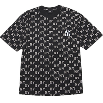 MLB short-sleeved mens and womens 2024 summer new NY old flower sportswear tops casual loose half-sleeved T-shirt