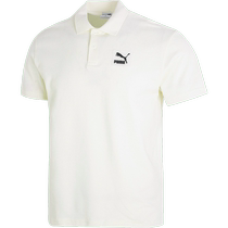 PUMA Puma white short-sleeved mens autumn new lapel POLO shirt sportswear half-sleeved breathable T-shirt 622147