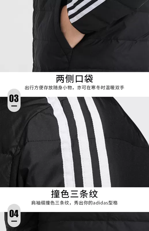 Adidas cotton quần áo nam giới 2020 mùa thu và mùa đông quần áo thể thao mới ấm áp áo khoác đệm áo khoác GJ8784 - Thể thao xuống áo khoác