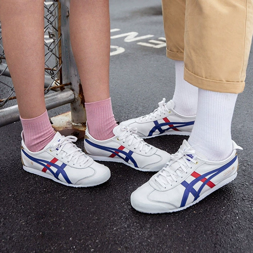 [Классика] Onitsuka Tiger Mexico 66 ™ Мужские женщины и женщины Винтаж Perm и повседневные белые туфли