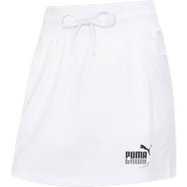 PUMA Puma blanche courte jupe femme 2024 Summer new sport Robe à corps semi-corps Loisirs Robe de mots 677126