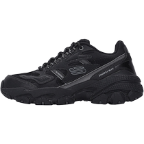 Skechers flagship store official mens shoes summer new Black Warrior sneakers mens running shoes thick-soled dad shoes
