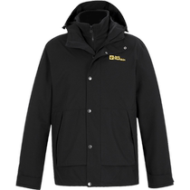 Wolf Claw 3-in-1 Jacket Mens 2024 Spring New Sportswear Black Hooded Windproof Jacket