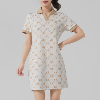 Mlb offizielles retro-presbyopie-kleid für damen, frühling, atmungsaktiv, lässiger rock, modischer rock, kurzärmeliger freizeitrock