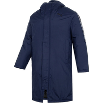 PUMA Puma dark blue medium long section with cap cotton suit jacket mens sportswear warm cotton suit jacket 580823