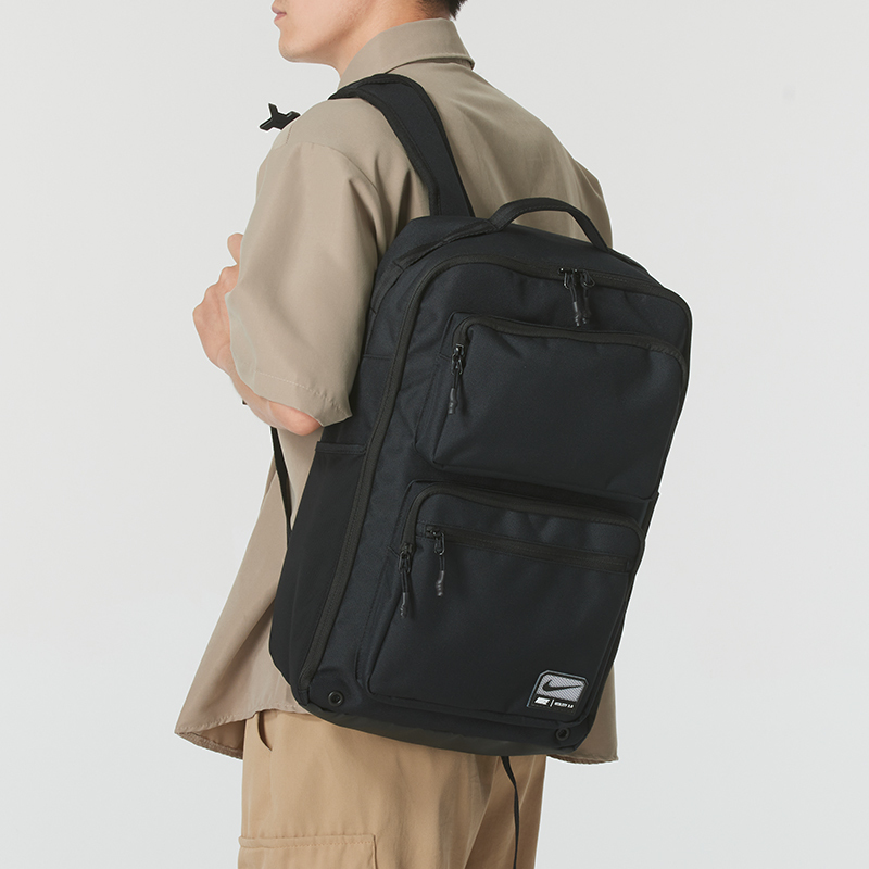 Lucky Leaf | Nike Genuine Utility Speed Full-Zip Backpack for Men and Women, Student Style Training Backpack Lucky Leaf | Nike Genuine Utility Speed Full-Zip Backpack for Men and Women, Student Style Training Backpack