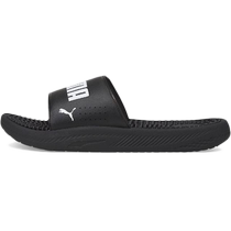 PUMA Mens Shoes 2024 Summer New Sports Slippers Black One-Flop Casual Beach Shoes 383062