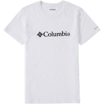 Colombias official white round neck short-sleeved mens summer new outdoor breathable sportswear loose and comfortable T-shirt