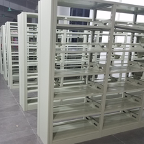 Steel metal all-steel library bookshelf book storage rack library bookshelf ladder Tower dense frame