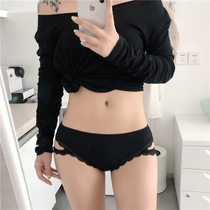 Ice silk seamless underwear womens summer ultra-thin breathable mesh sexy low waist bag hip strap lace girl breifs