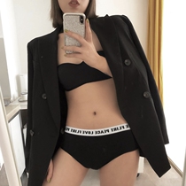 Simple sports style Cotton womens underwear sexy middle low waist letter cotton crotch breathable hip girl breifs