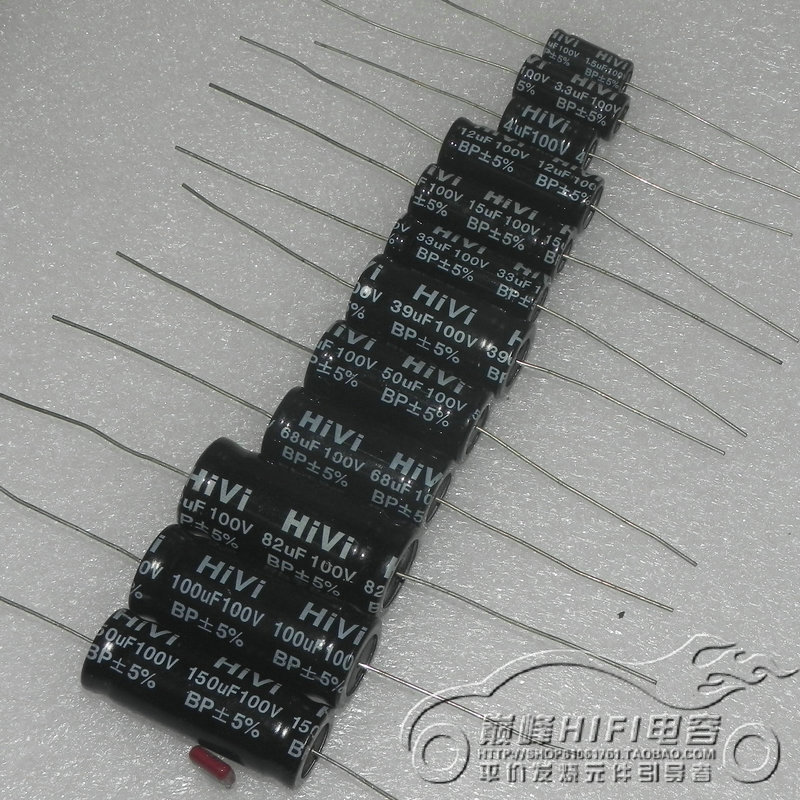 HIVI 100V 12uf 15uf 33uf 68uf 82uf 100uf Electrodeless BP electrolytic capacitor