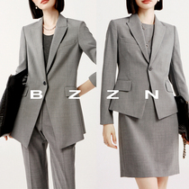 BZZN Workplace Queen Italy Fine Spinning Wool Th Classic Suit Suit Suit West Pants Dress Half Skirt