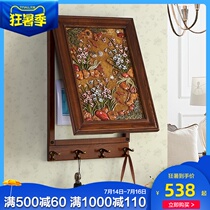 Meter box shielding box vertical creative modern simple electric box relief American coat rack hook decorative painting