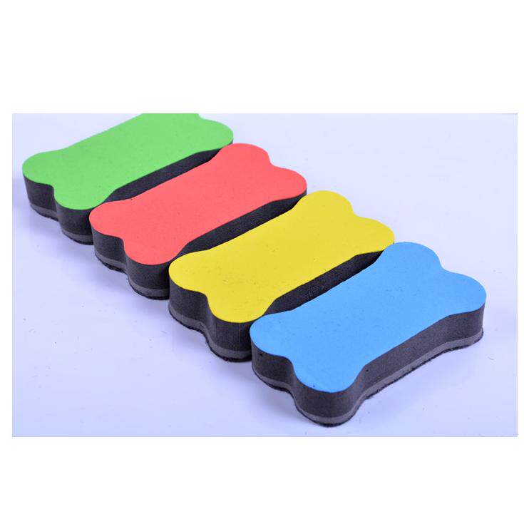 2 pieces x6 whiteboard eraser 100 magnetic felt green board eraser blackboard eraser bone shape 11x4cm