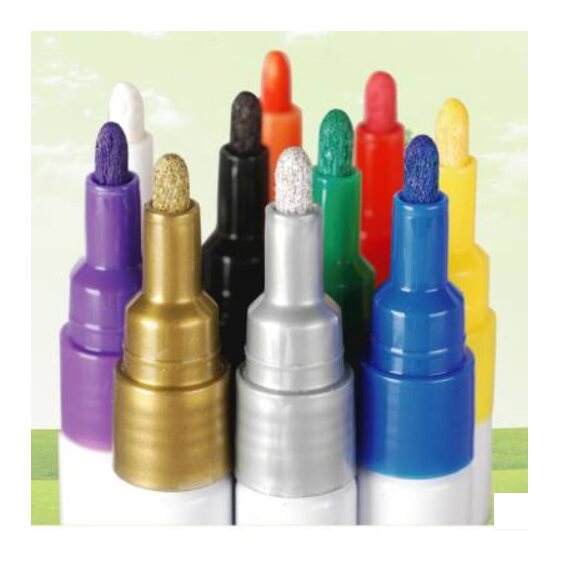 Jinwannian paint pen furniture touch-up paint pen complementary color green black and white red orange yellow purple trace silver pen G-0971