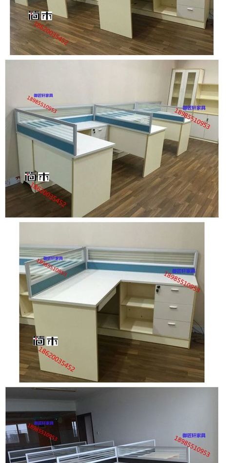 Guiyang nội thất văn phòng đơn giản hiện đại màn hình phân vùng trạm làm việc nhân viên bàn 4 nhân viên kết hợp bàn nhân viên - Nội thất văn phòng bàn làm việc hiện đại
