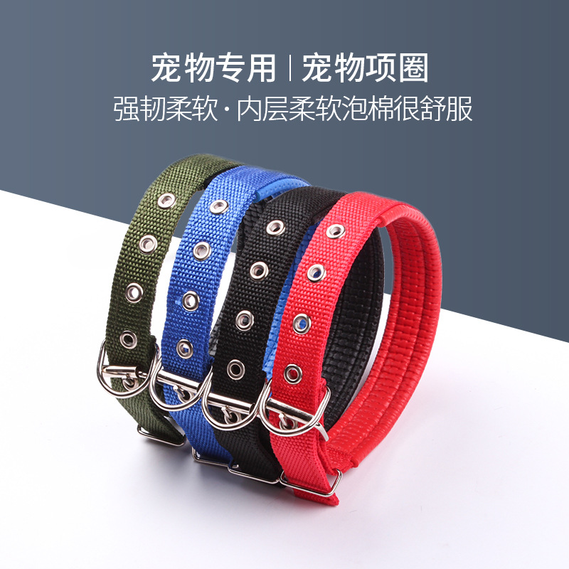 Large, medium and small new army green universal dog PP foam cat collar teddy golden retriever anti-strangle length adjustable