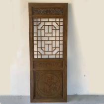 Dongyang wood carving Chinese homestay antique doors and windows solid wood grid old porch partition background wall camphor wood customization