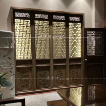 Chinese solid wood flower Gongyang wood carved and fragrant Zhangmu carved flower grille imitation ancient doors and windows to make old retro partition screen