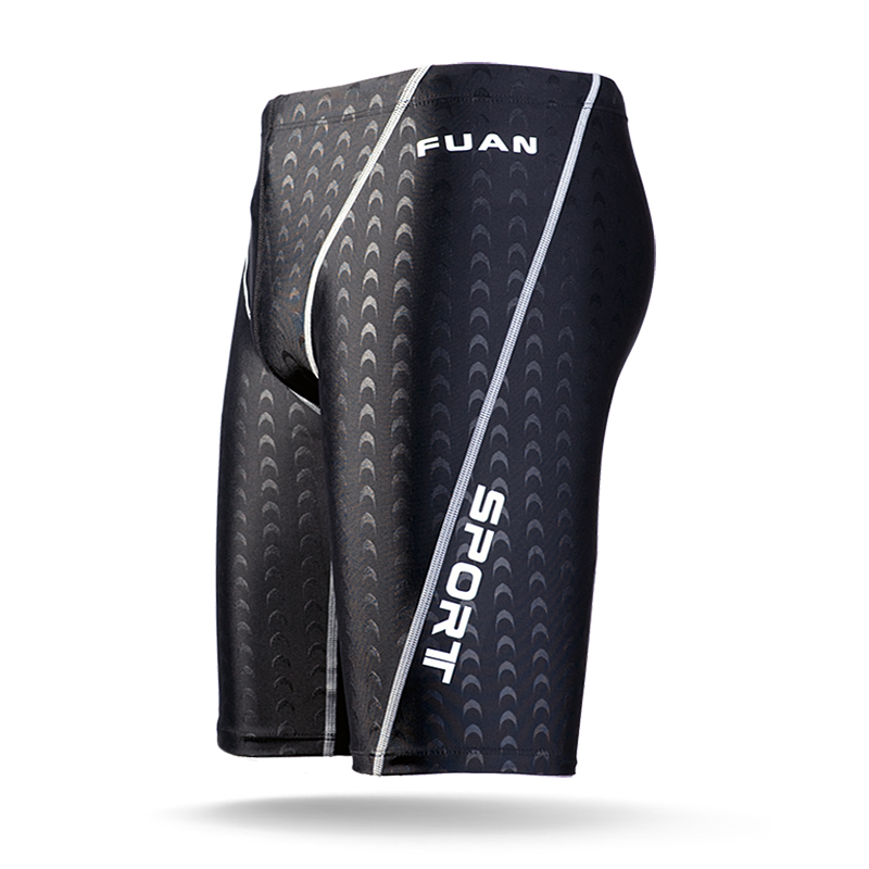 Men's length 50% swim trunks professional speed dry swim trunks swimming trunks swimming suit racing speed sports large size swimsuit adult spa gear