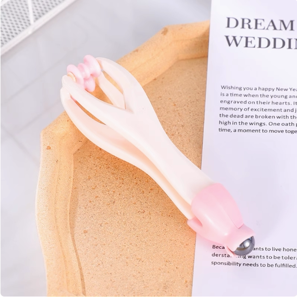 手指按摩器砭石滚轮按摩夹手部关节经络滚轮细长鼠标手刮手指神器