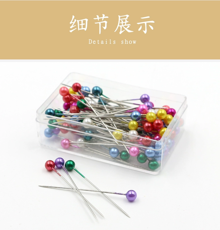 Màu hạt vị kim pin pin pin cố định vải ràng buộc vải ngọc trai cụ pin phụ kiện DIY handmade - Công cụ & vật liệu may DIY kéo bấm cắt chỉ