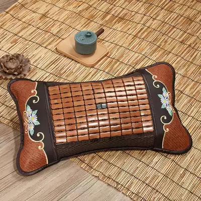 Summer pillow tea mahjong bamboo pillow single summer ice silk mat bamboo pillow male adult household cool