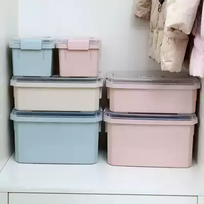Storage box, clothes, snacks, toys, plastic storage box, finishing box, transparent large box, storage box