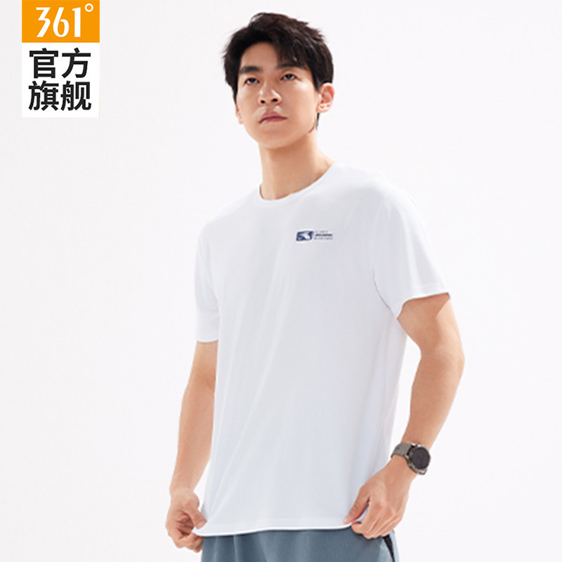 361运动T恤男款2025夏季新款透气速干圆领休闲短袖上衣宽松跑步服